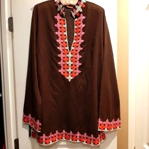 Tory burch Embroidered Tunic size 6